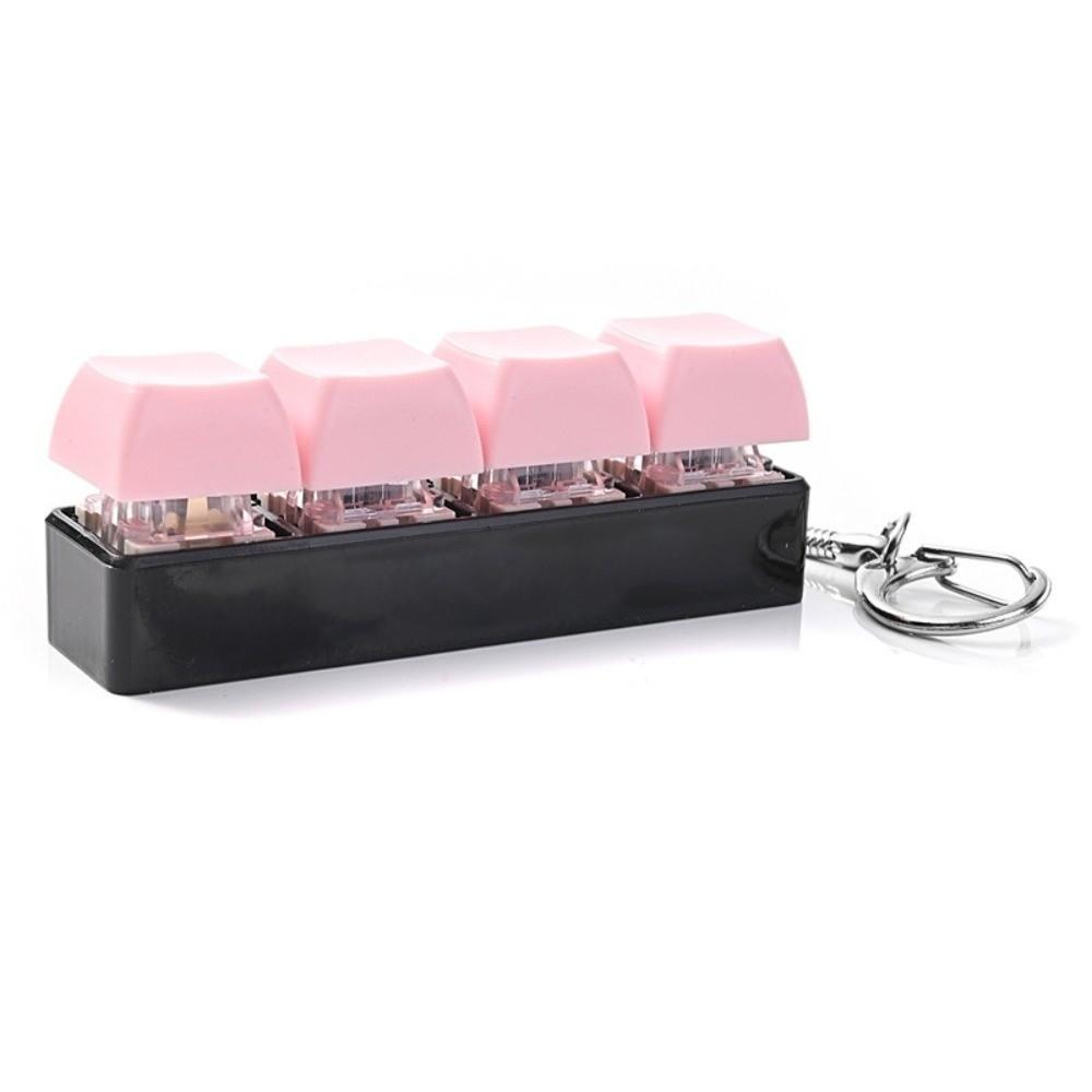 Finger Button Keycap Fidget Keychain Key Cap Clicker Keyboard Cube Keychain Gifts