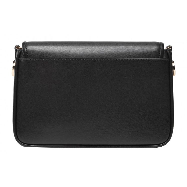 Michael Kors Mk Bradshaw Solid Color Gold Buckle Flap Pebbled Leather Envelope Shoulder Bag Women shoulder bag Black 30S1G2BM2L-BLACK