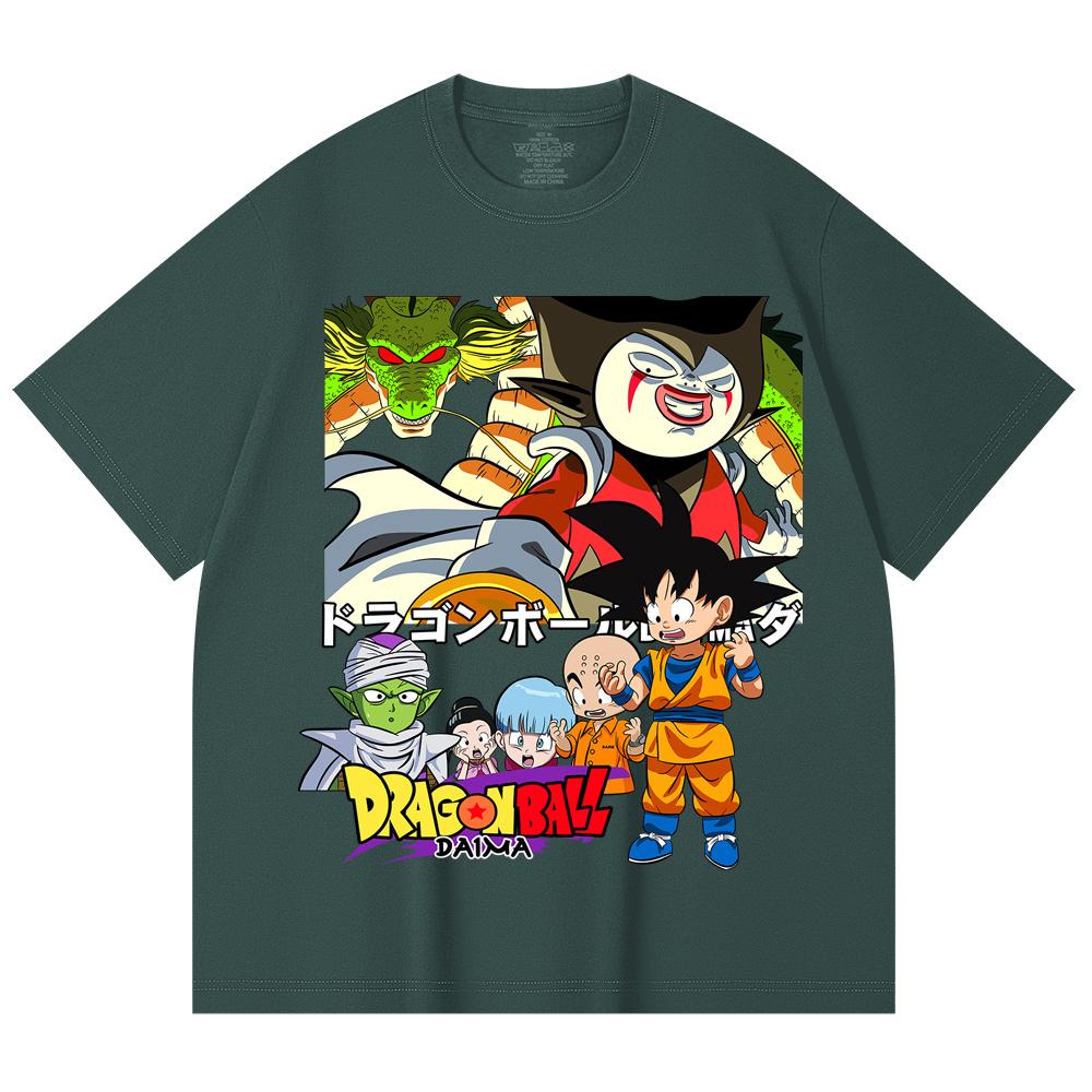 230 Gsm 100% Cotton Dragon Ball V19 Daima Print Unisex Heavy Cotton T Shirt