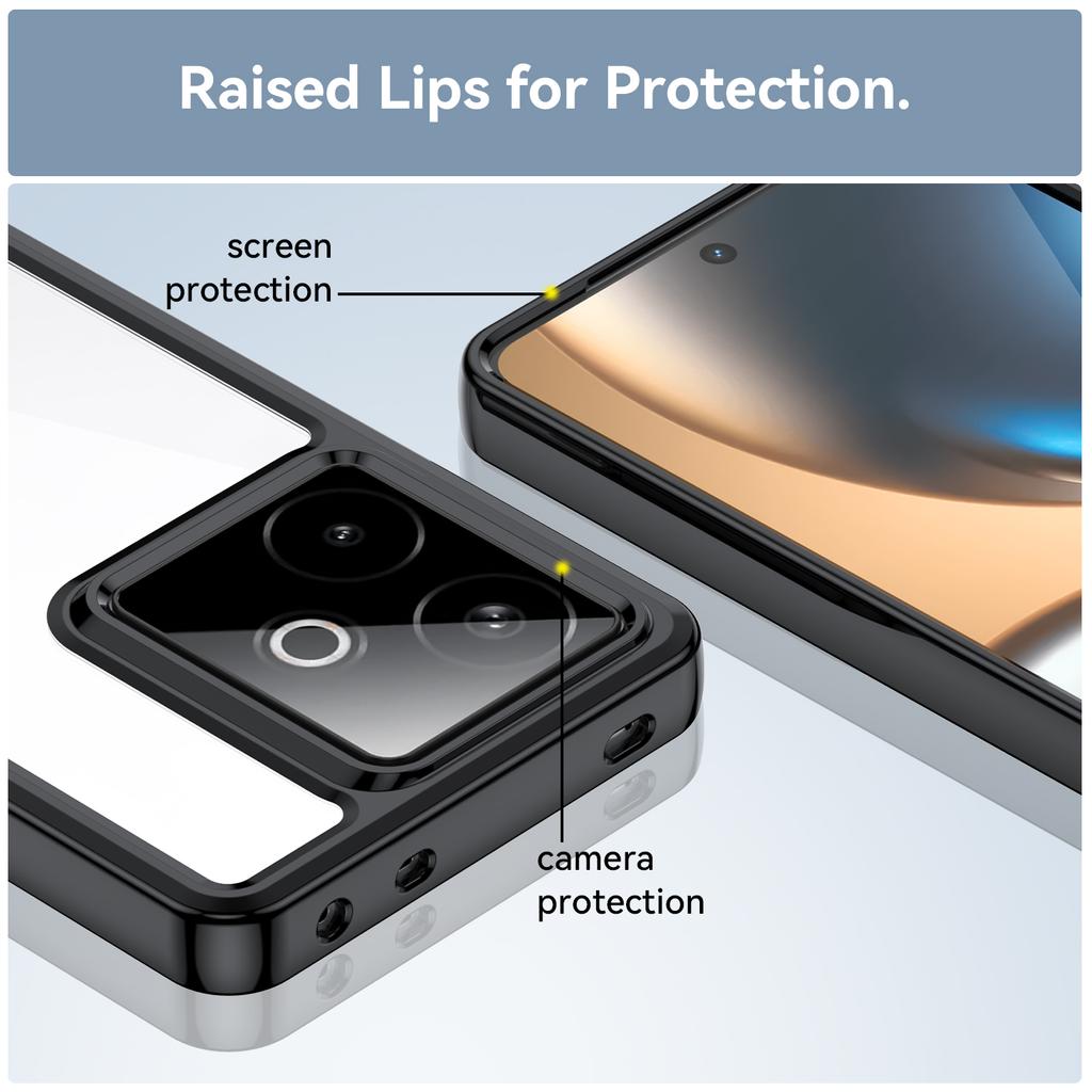 Для Realme GT7 Прозрачный чехол Realme GT 7 7T Чехол Coque Funda Жесткий Полупрозрачный Мягкий край Ударопрочный Бампер для телефона Realme GT 7