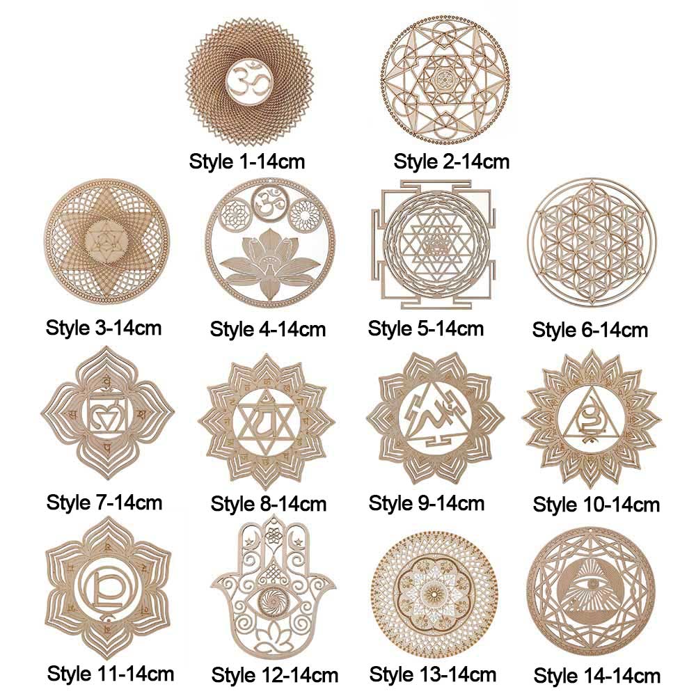 14 см деревянная настенная вывеска в форме цветка жизни подставка под лазерную резку деревянная настенная живопись своими руками подставка под ремесло изготовление геометрического орнамента домашний декор