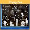 Pvc Holiday Window Sticker With Snowflakes Santa Snowmen For Christmas Decor