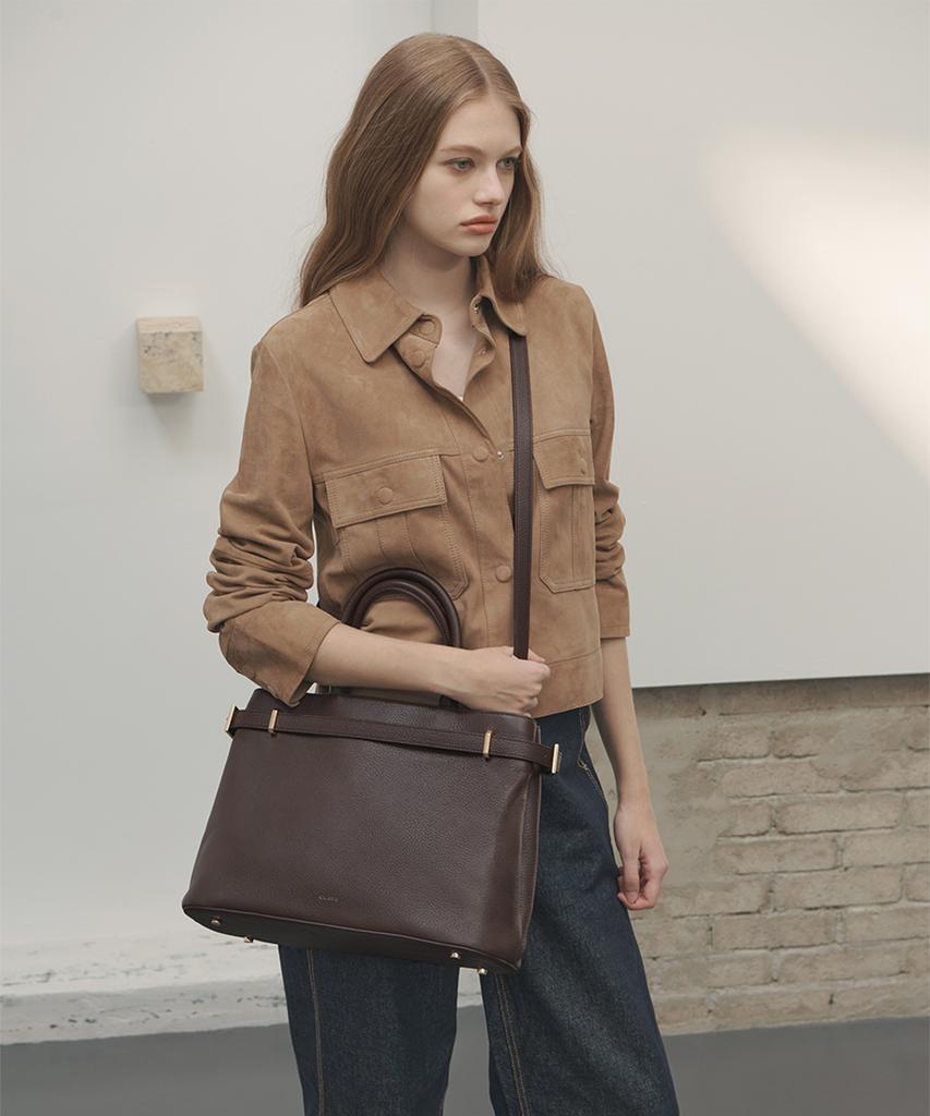 Clave Olivia Brown Tote Bag