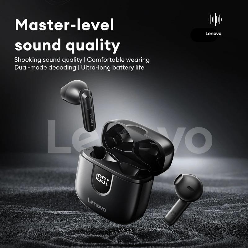 Оригинальные наушники Lenovo EA120 Bluetooth 5.4 с шумоподавлением, спортивные игровые наушники, сенсорное управление, наушники с микрофоном, НОВЫЕ