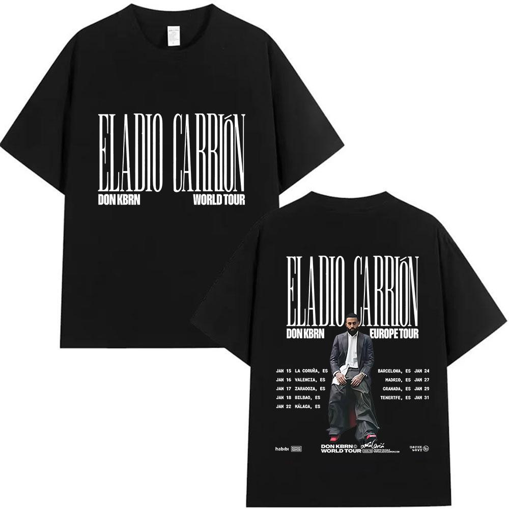 Rapper Eladio Carrion New Album Global Tour Mercah TShirt Cover Poster Graphic Print Men Women Hip Hop Tee Loose Oversized Tops