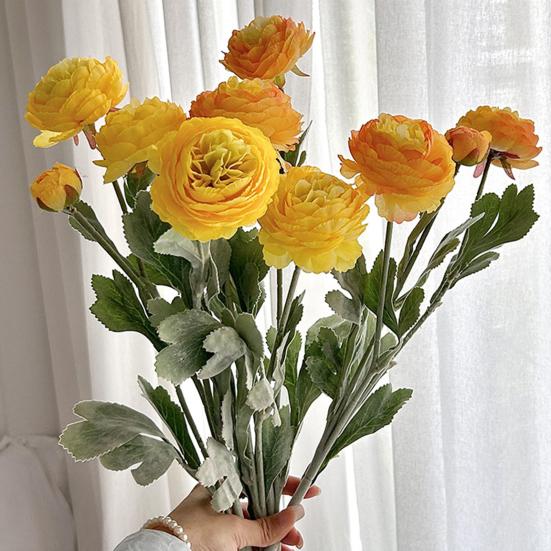 Yousheng Faux Ranunculus Asiaticus многоразовый искусственный цветок поддельный цветок ранункулюс для гостиной обеденный стол центральный элемент декор фермерского дома