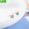 Cute Cat Color Drop Glazed Earrings For Women Girl Gift 925 Sterling Silver Earrings Boucle D 'Oreille S -E645