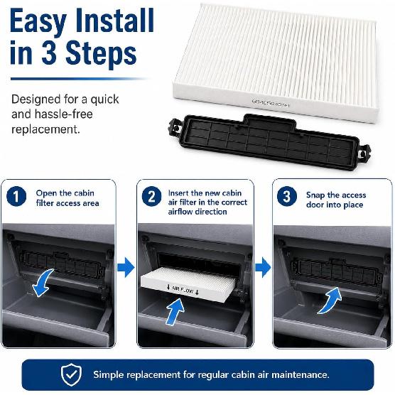 68406048AA Cabin Air Filter and Access Door Fits for Dodge Ram 1500 2500 | 3500 4500 5500, Replaces 68318365AA 68052292AA