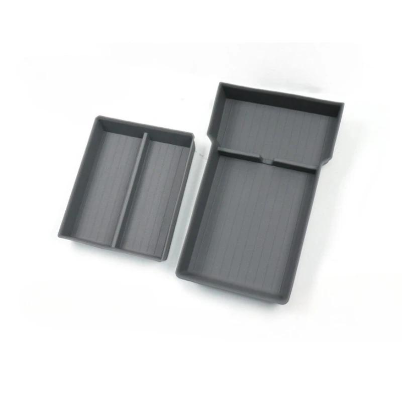 For Tesla Model 3 Highland 2024 Interior Accessories Center Console Storage Box Organizer Tray Armrest Storage TPE Anti-slip Mat