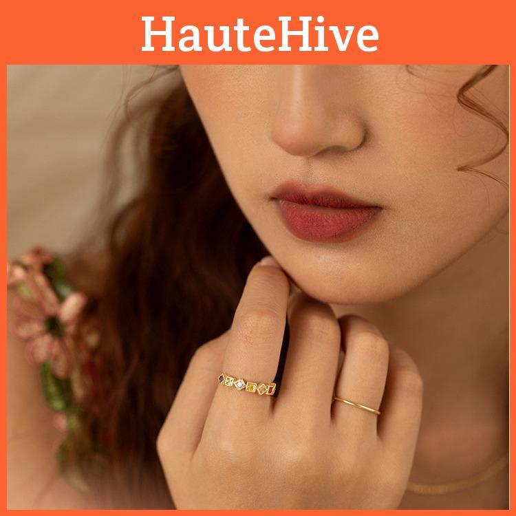 Шикарное Модное Медное Кольцо с Разноцветными Стразами для Женщин Уникальный Регулируемый Дизайн