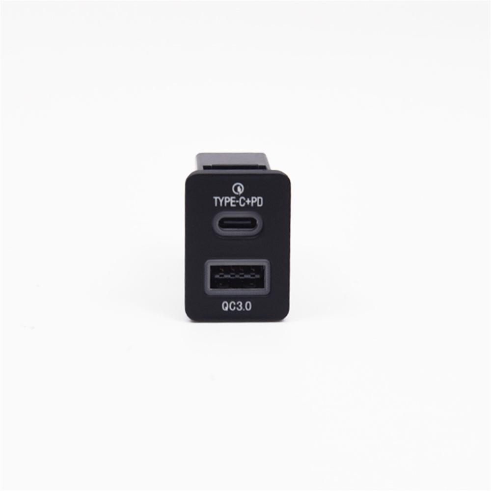 18W Car Charger Type-C+QC3.0 Fast Charging For Toyota Corolla Yaris RAV4