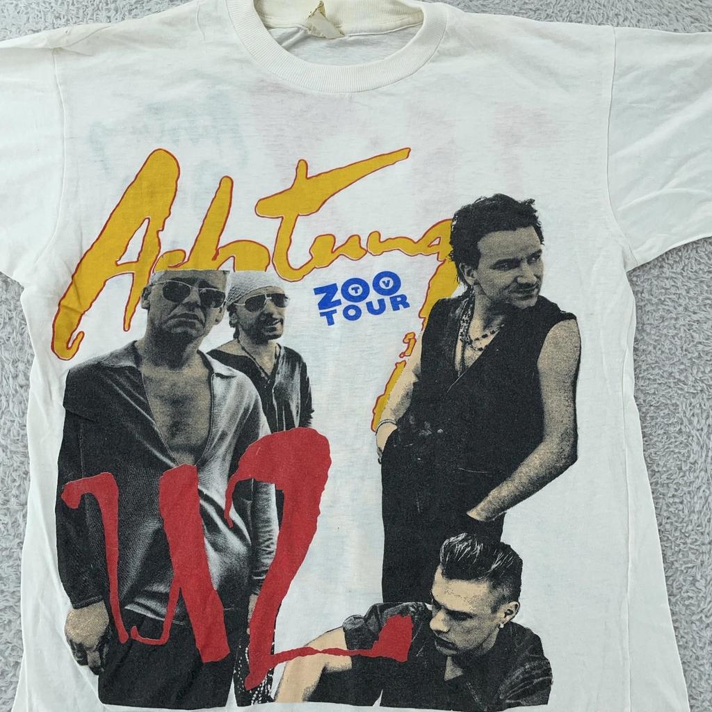 Винтажная футболка U2 Achtung Baby Zoo TV Tour 1992 года Мужская XS Рок-концерт Группа 90-х