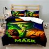 The Masked Green Man 3PCS Bedding set,Ideal for 1pc Duvet Cover And 2pcs Pillowcases Perfect for Fan gift,Ideal for Bedroom, Dormitory
