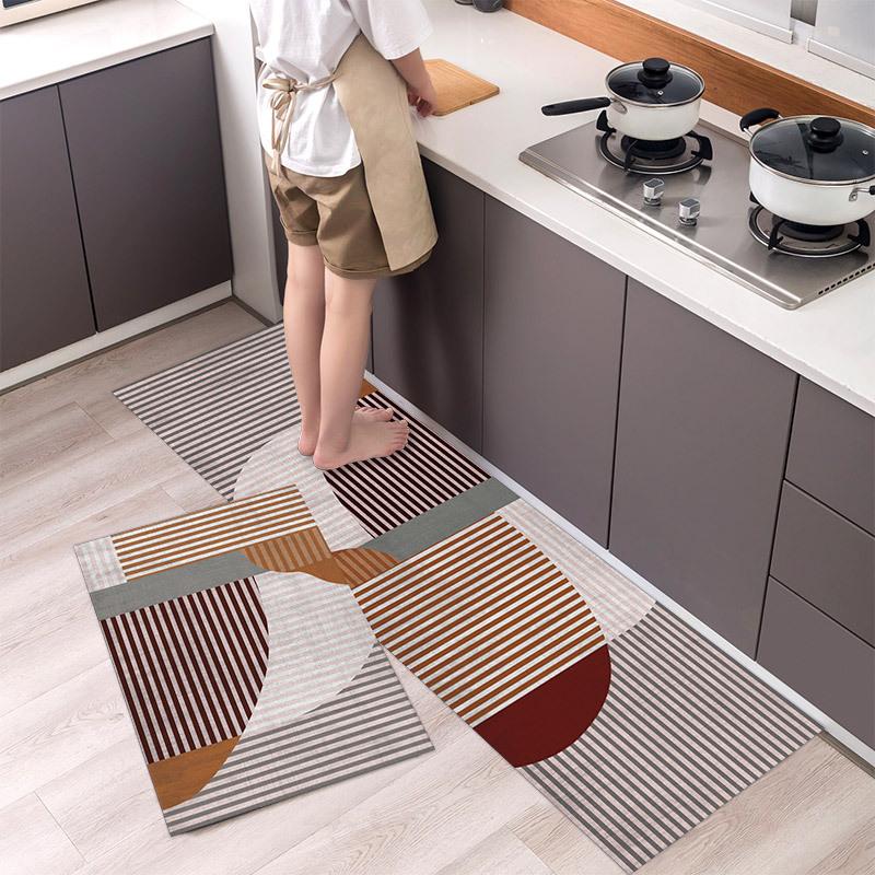 Модный простой кухонный коврик в скандинавском стиле, ковер для дома, современный домашний декор