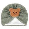 Winter Thermal Baby Hat Boys Girls India Turban Hats Kids Toddler Topknotted Caps Beanies Ins Bear Headwraps Photography Props