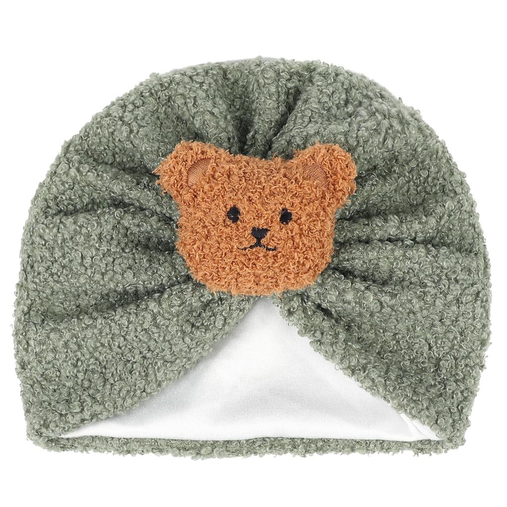 Winter Thermal Baby Hat Boys Girls India Turban Hats Kids Toddler Topknotted Caps Beanies Ins Bear Headwraps Photography Props