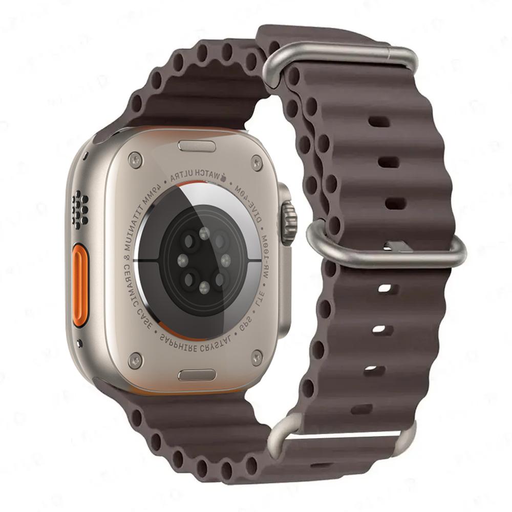 Ocean Strap for apple watch Band 49mm 44mm 40mm 45mm 41mm 46mm silicone bracelet correa iWatch series 7 6 5 3 se 8 9 10 ultra 2