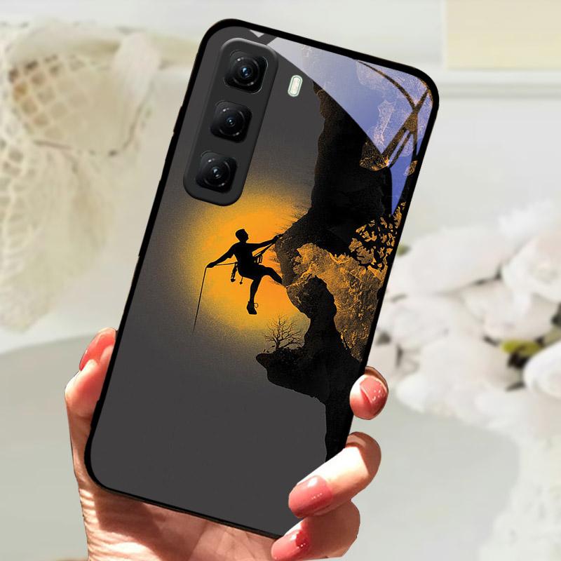 Закаленное Стекло Чехол Для Infinix Hot 60 60i Hot60 Pro Plus 60Pro Телефон Задняя Крышка Полное Покрытие Защита Линзы Чехол Fundas Etui