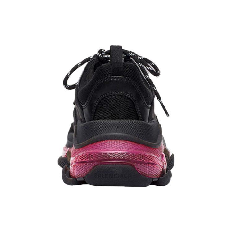 Balenciaga Triple S 'Clear Sole Black Pink Neon' Женские 544351W2FR11053