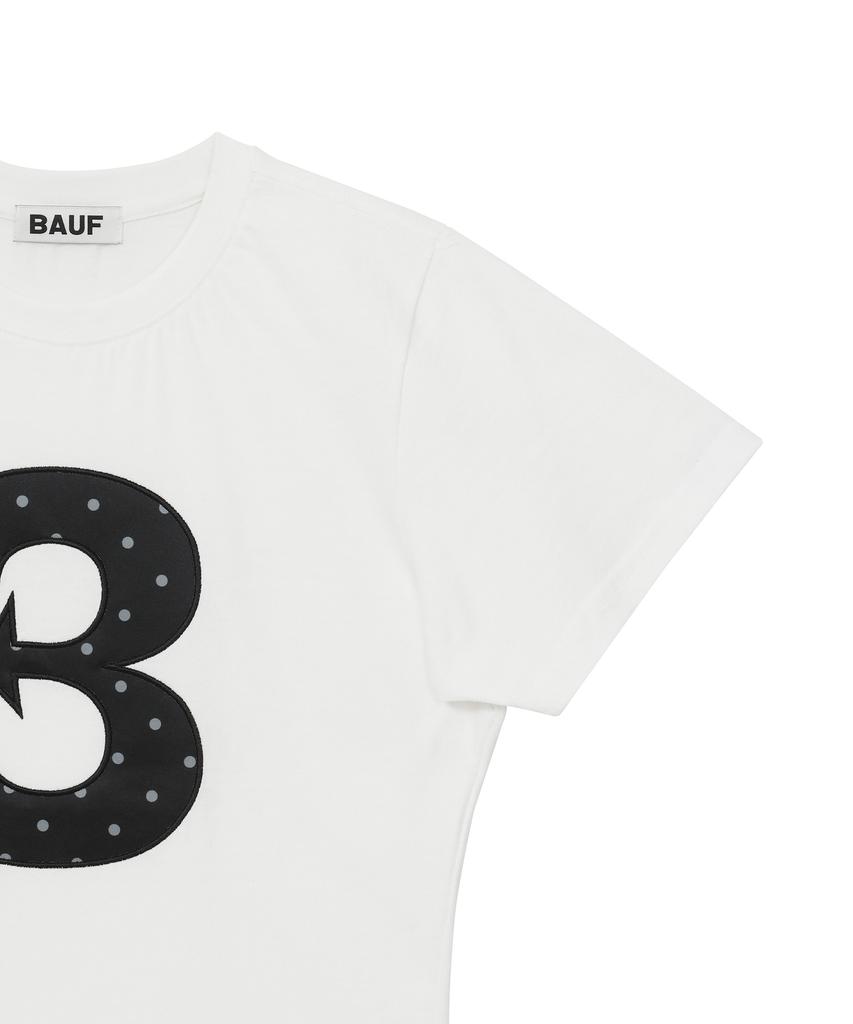BAUF 3 Logo Dot Slim Fit T-Shirt [White]