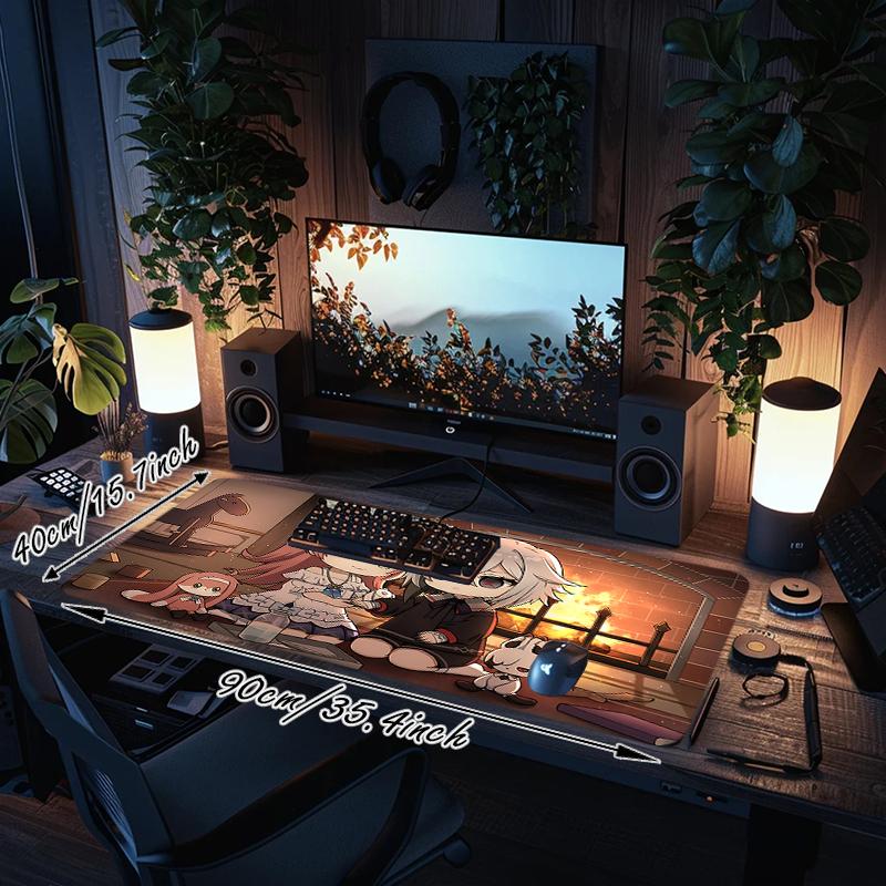 1Pc Cozy Winter Gaming Mouse Pad Keyboard Desk Mat Non-slip Rubber Lock Edge Waterproof Computer Mousepad for Office Home Decor S1719
