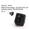 1PCS 36x29mm Heavy Duty Waterproof Rocker Switch 4/6Pin 2/3 Position Light Illuminated 16A 250V KCD4 DPDT Toggle Rocker Switch