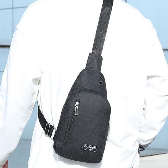 Мужская нагрудная сумка-слинг, большая вместительная водонепроницаемая парусиновая сумка с регулируемым ремешком на молнии, сумка через плечо для путешествий на открытом воздухе, сумка для телефона на одно плечо