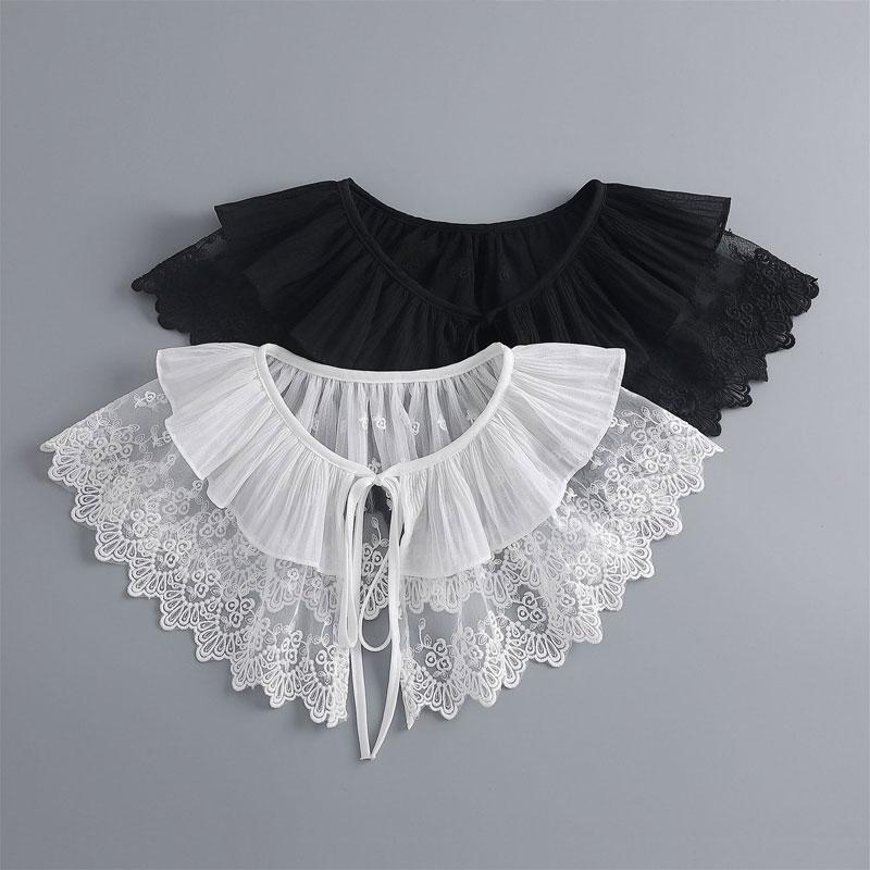 Vintage Lace Fake Collar for Women Fashion Dickey False Collar Detachable False Collar Blouse Little Shawl