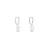 Korean simple bow pearl earrings women's niche high-end earrings temperament light luxury small fragrant new earrings