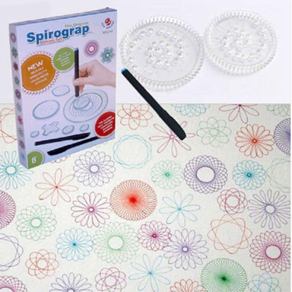 2019 Spirograph Deluxe Set Design Tin Set Draw Spiral Designs Interlocking Gears & Wheels Draw Toys