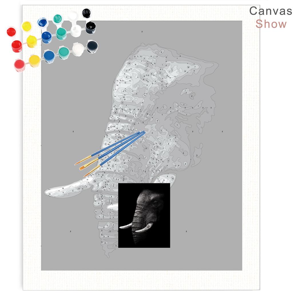 RUOPOTY Картина по номерам Слон, акрил на холсте, уникальный подарок, картина по номерам, лев, животное, украшение для дома