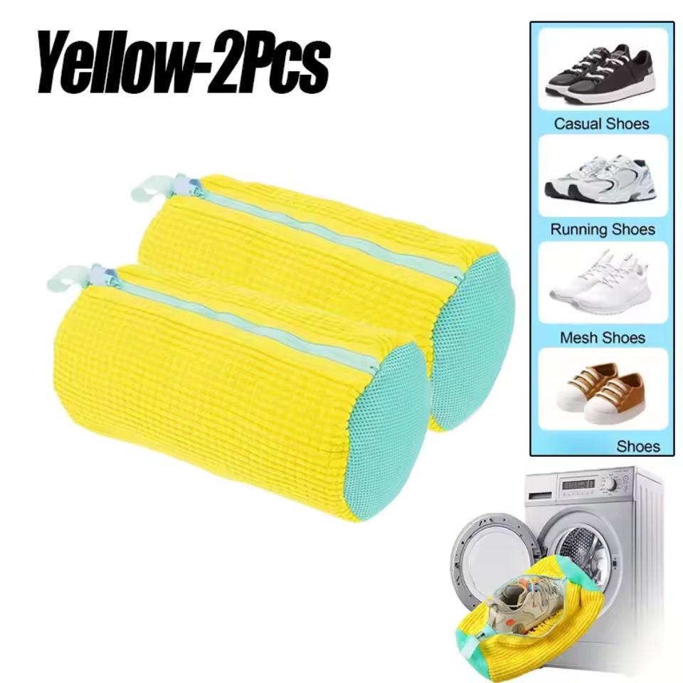 1/2/4PCS Shoe Washing Machine Bag with Liquid Shoe Brush Set Durable Laundry Shoe Bag and Soft Bristle Clean Brush for All Shoes