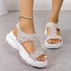 Женская обувь Летние удобные повседневные спортивные сандалии Женские пляжные босоножки на танкетке Женские босоножки на платформе Римские сандалии