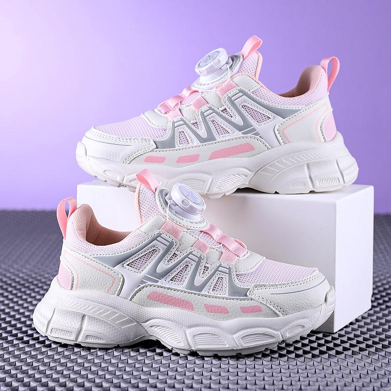 Girls Shoes Spring and Summer New Breathable Mesh Girls Lightweight Versatile Dad Shoes Children's Fashion Casual Sports Shoes