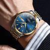 OLEVS Mechanical Movement Automatic Manual Winding Arm Clock Waterproof Luminous Date Stainless Steel Present Watch for Man Men's