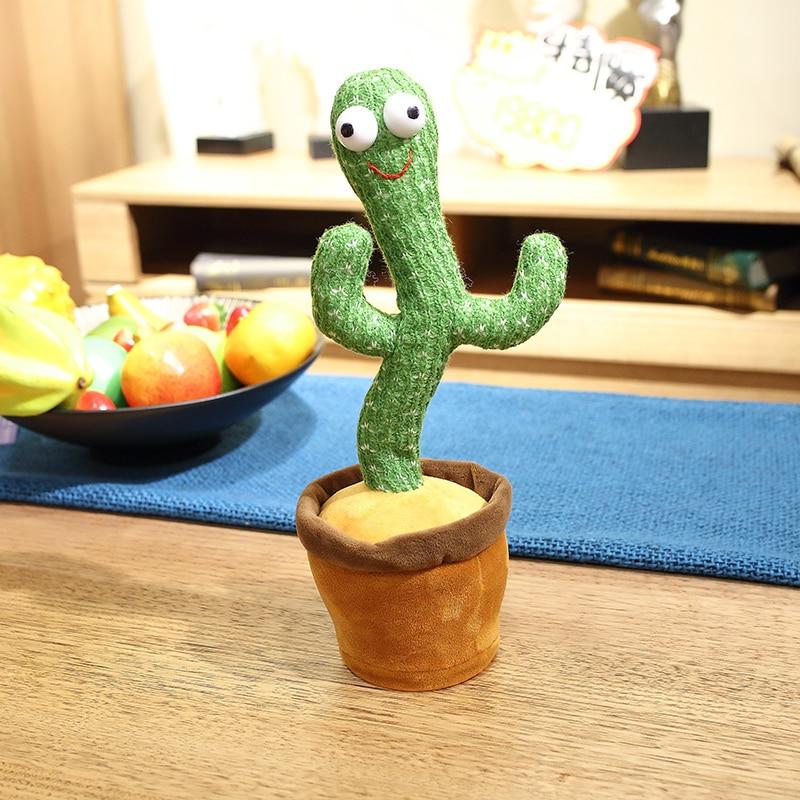 32cm New Style Electronic Dancing Cactus Plush Toys Singing &Dancing Glowing Education Gift Dolls For Baby Kids Room Decoration