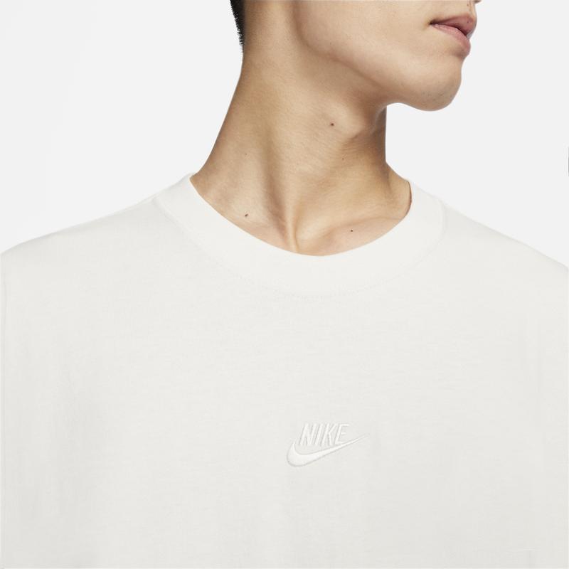 Nike Спортивная одежда, свободная футболка с круглым вырезом и однотонным логотипом, мужские топы, белый фантом, FB9767-030