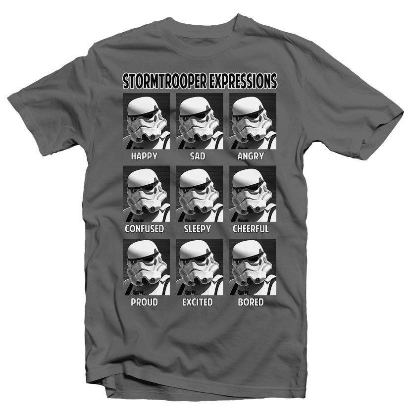 Expressions of Stormtrooper Jedi Master funny grey t-shirt 9375