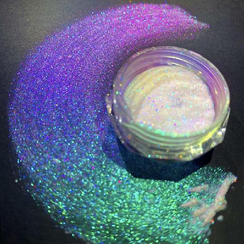Многоцветные хамелеоновые тени для век, пудра, блестки для ногтей, Aurora Neon Rainbow Pigment, хромированная пудра, переливающиеся тени для век, декор для ногтей