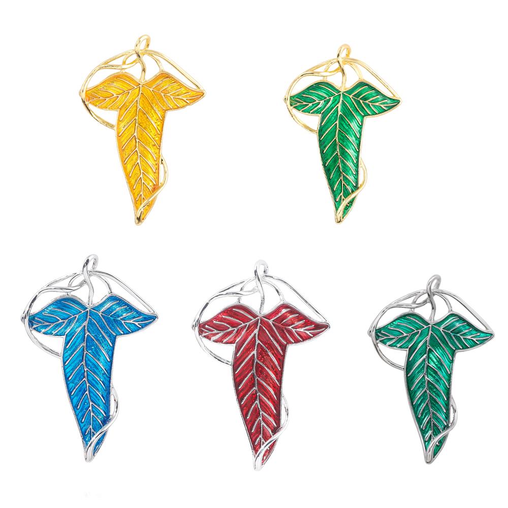 Властелин колец Зеленые листья Лориена Брошь-булавка Эльфийский король Толкин Галадриэль Леголас Арагорн Значок-булавка для женщин и мужчин Подарки