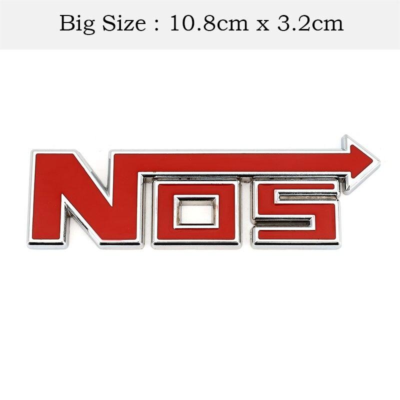 3D металлический логотип NOS, эмблема на передней решетке, значок, автомобильные наклейки, наклейки для BMW Honda Mercedes Auto Ford Focus Volkswagen Nissan Toyota