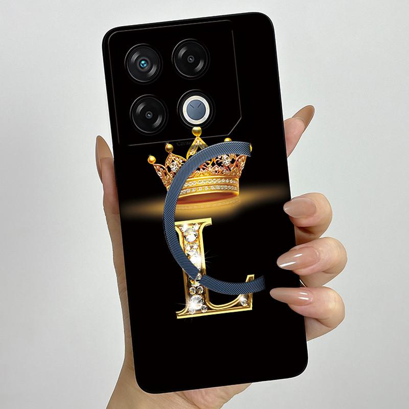 Для Infinix GT 20 Pro Чехол Роскошная Корона Буква Мягкий Силикон Задняя Крышка Для Infinix GT20 Pro GT20Pro Чехол Infinix X6871 Чехлы