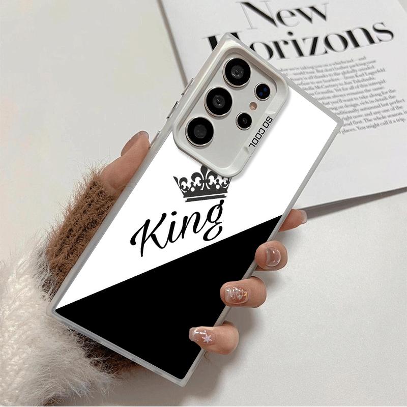 Queen King Couple Theme Soft Phone Case for Samsung Galaxy S24 S25 FE S26 Edge S23 Ultra S22 Plus S21 + Shockproof Cover Back Sh