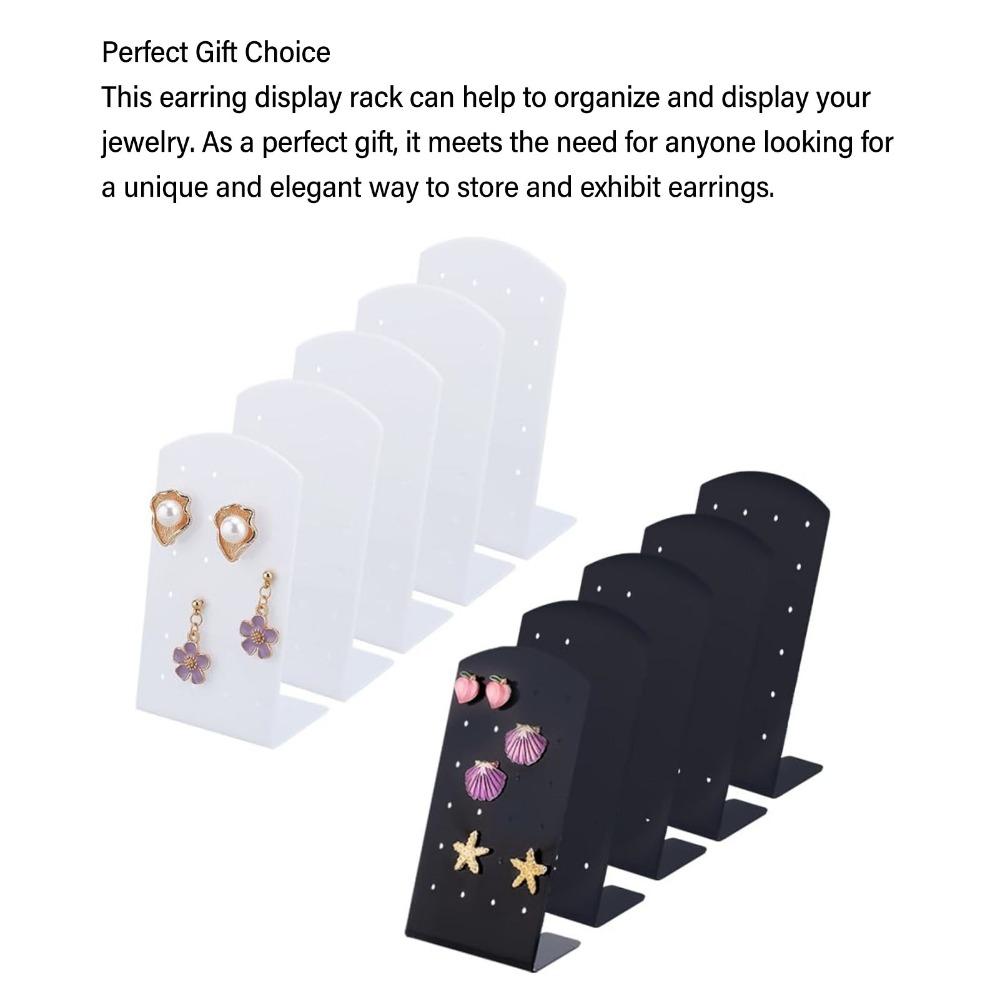 Acrylic Material Earring Holder Organizer L Shaped Design Jewelry Showcase Rack Home Use