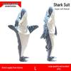Shark Adult Cartoon Onesie Pajamas & Sleeping Bag - Coral Fleece Animal Robe Homewear