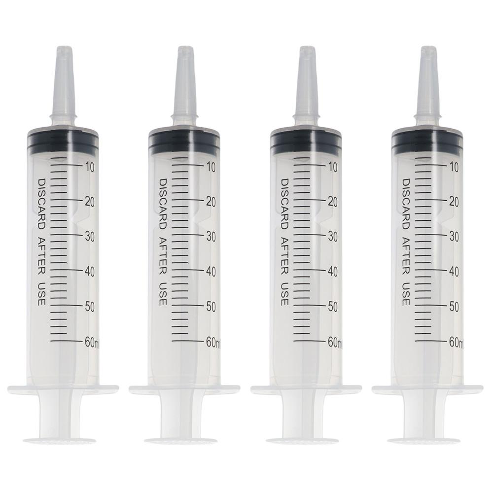 1/4pcs 20ml 60ml Large Plastic Syringe Measuring Syringe Tools Capacity Syringe Syringes Pump Dispensing Pet medicine feeder