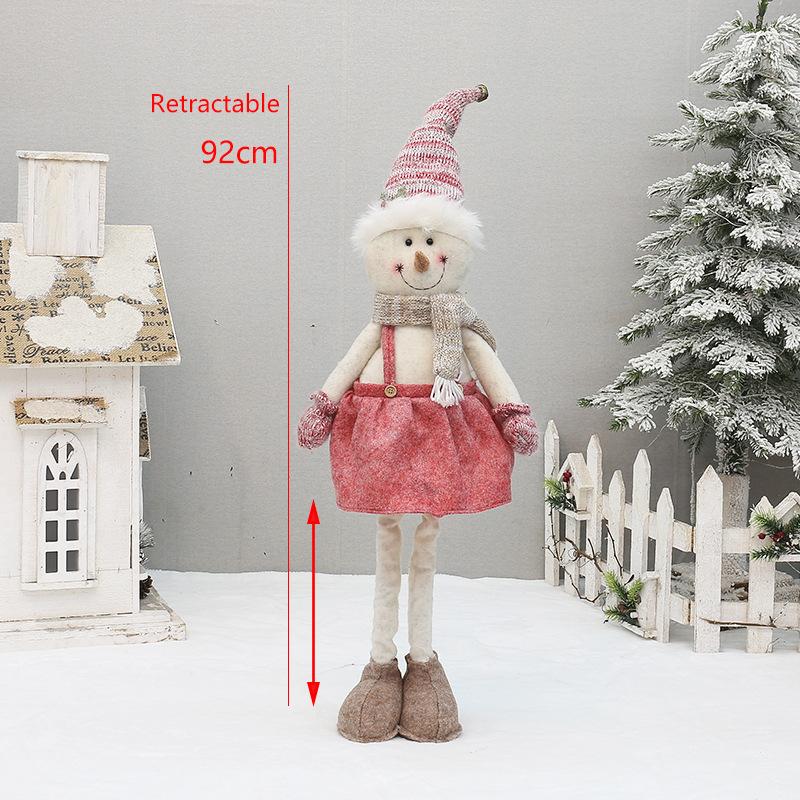 Рождественская тканевая выдвижная кукла Дед Мороз снеговик кукла праздничный подарок рождественское украшение орнаменты принадлежности