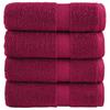 VidaXL Premium Washcloths SOLUND 4 Pieces Bordeaux 30 X 30 Cm 600 G/m² 137204