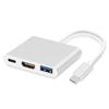 Adaptateur USB HUB HDMI Pour Macbook Pro GOOJODOQ Hub USB De Type C Vers HDMI 4K USB 3.0 Avec Alimentation USB-C Argent