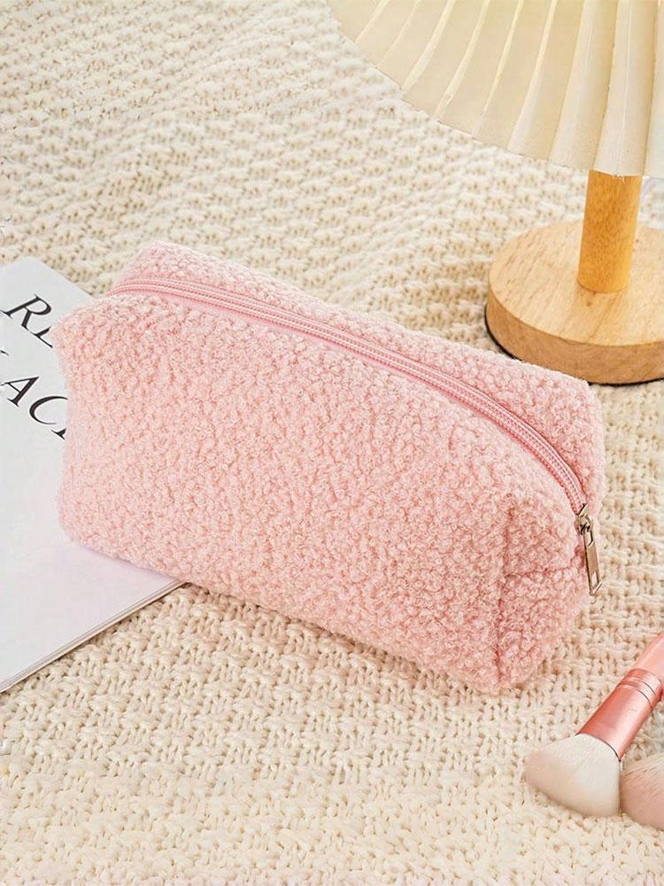 1 шт. новый плюшевый косметический мешок милый высокий уровень внешнего вида большая вместимость подходит для: шопинг, путешествия, на каждый день и круглый год